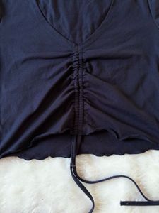 Shein Navy Blue Crop Top