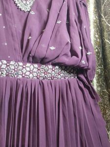 Elegant Purple Ethnic Gown