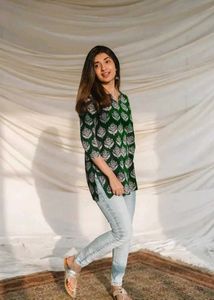 Women Green Kurti For Summer
