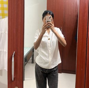 Elegant White Button Blouse