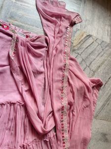 Indo Sharara Drape saree With Heavy blouse