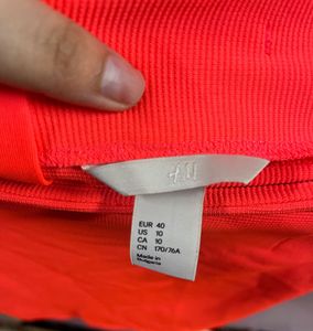 H&M Neon Pink/ Orange Bodycon Skirt