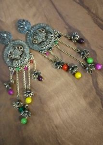 Boho Beaded Drop Earrings