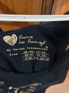 Black Tank Top w/ Gold Leopard