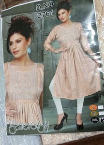 Pink Embroidered Kurti - XXL