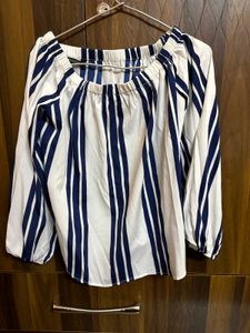 Striped Off-Shoulder Top