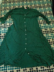 Beautiful Green A Line Kurti