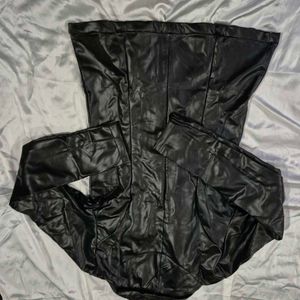 Faux Leather Jacket|Coat|goth|korean