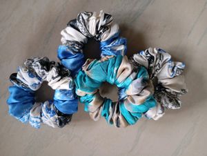 Beautiful Printed scrunchies Combo of 4