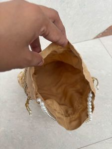 Beaded Drawstring Pouch