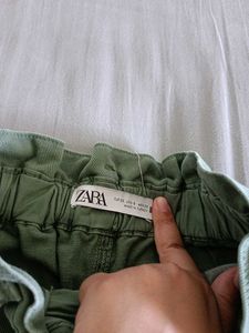 Green Elastic Waist Jeans