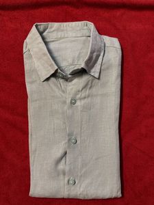 Sea Green  Linen Button-Down Shirt
