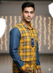 Stylish Yellow Plaid Shirt