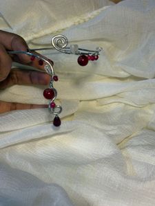 Red Beaded arm Cuffs