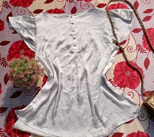 Vintage Cottage-Core Satin Top