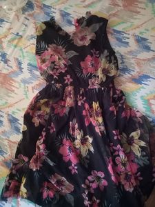 Black Net Dress For 7 To 8 Years