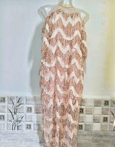 M/ L Sequin Fringe Maxi Dress