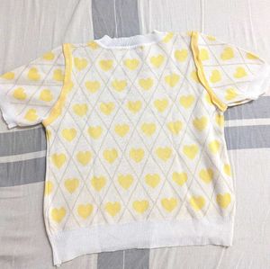 Cute Heart Pattern Top