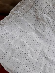 coins 1499 NEW White dotted  long Skirt