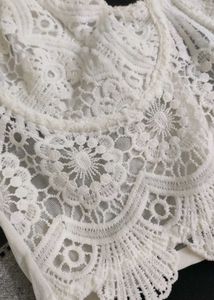 White Georgette Bralette Crop Top
