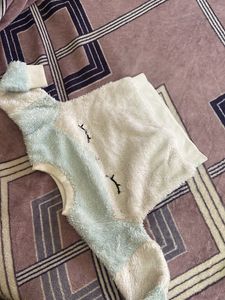 Cute Sleepy Eyes Fleece Sweatshirt