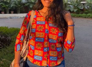 Retro Floral Button-Up