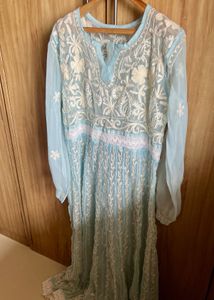 Sky Blue Chikankari Kurta