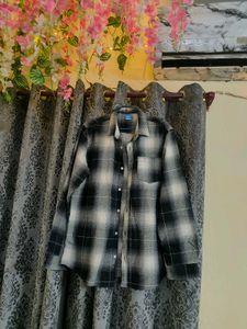 Black & White Plaid Shirt