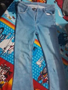 It's A Light Blue Color Boot Cut Jeans