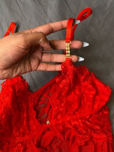 Red Lace Babydoll Lingerie