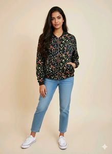Floral Bomber Jacket