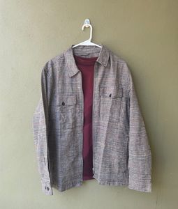 H&M Plaid Zip-Up Jacket