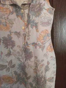 English Blue Floral Dress