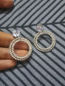Sparkling Circle Earrings