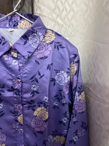 Floral Print Shirt Satin