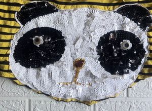 Panda ruffles and Sequin T-Shirt