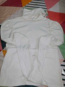 White Strechable Line Top