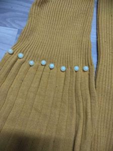 Mustard Knit Mini Dress