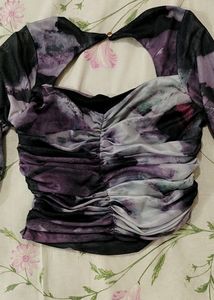 Purple Ombre Slit Top