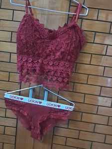 Combo  Of Padded  Bralet  Top  N Panty  Imported