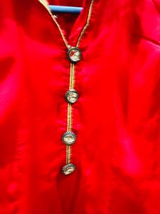 Designer party wear red  kurta