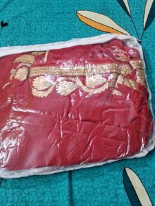 Red &amp; Gold Embroidered Dress
