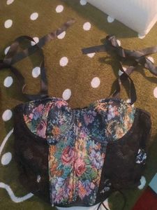 Savana Floral Tapestry Corset Top