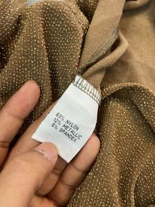 Gold Bodycon Midi Dress