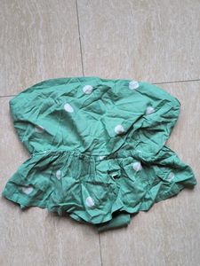 Green Polka Dot Tube Top