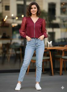 Chic Maroon Blouse