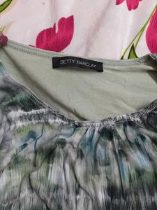 Green Patterned Top