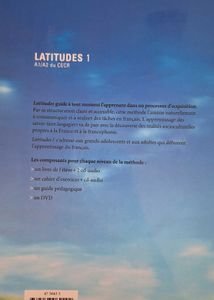 Latitudes 1 Textbook Original For French Language