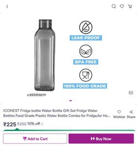 Plastic Water Bottle Pack Of 3