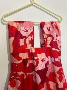 Floral Halter Midi Dress